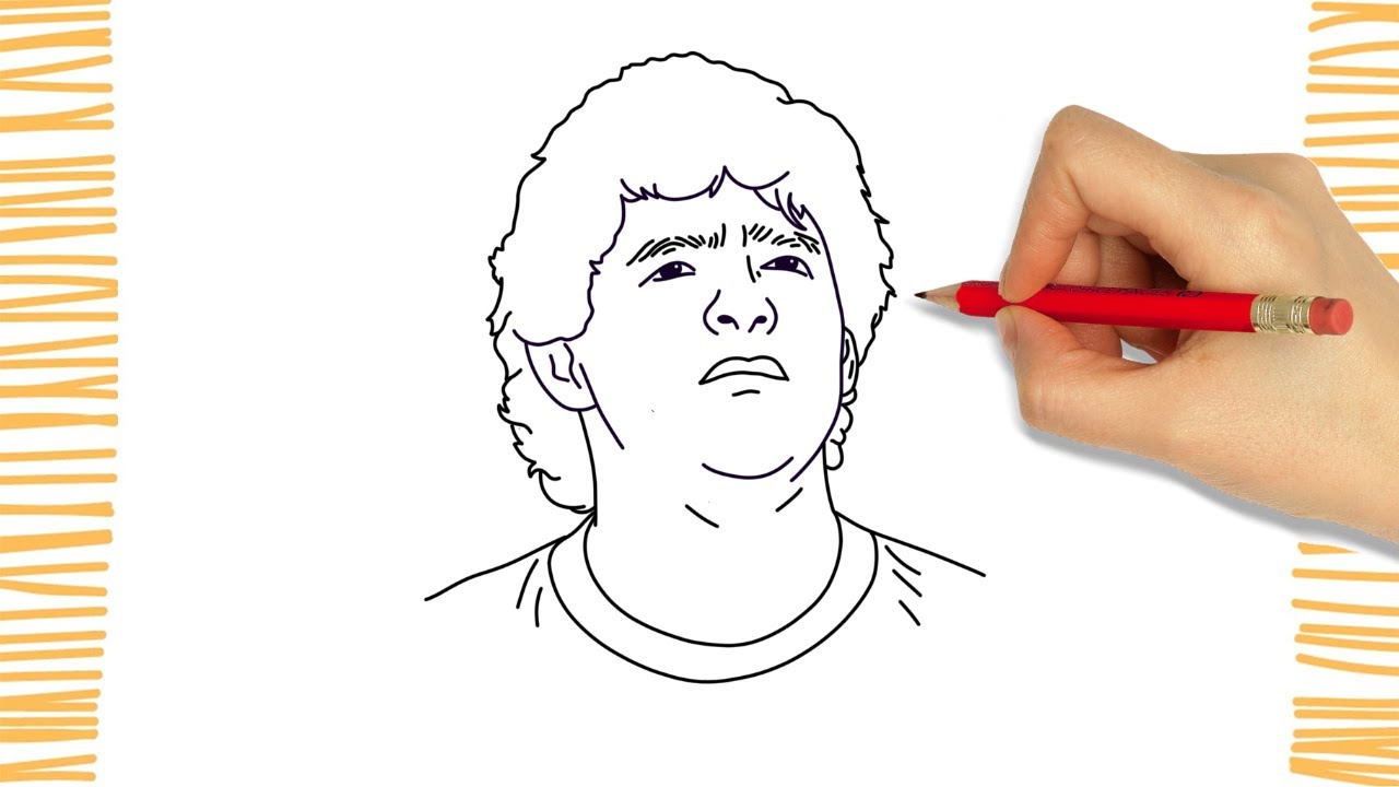 Como dibujar a MARADONA