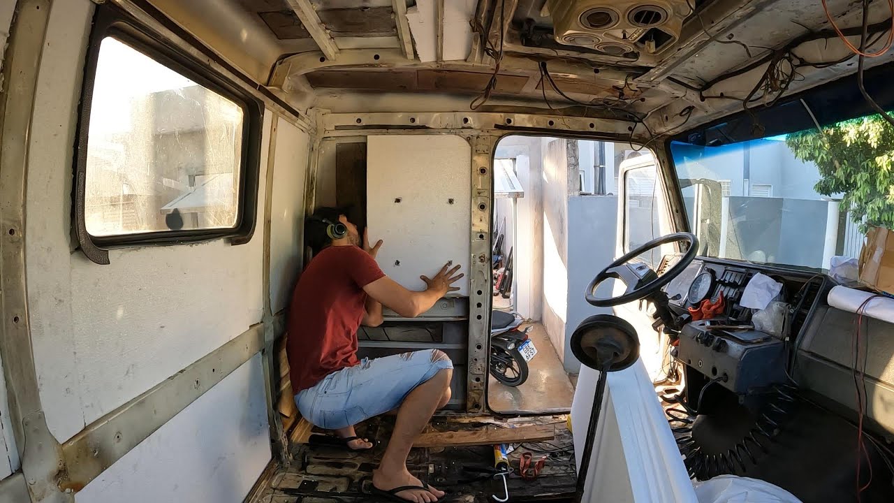 Isolei com ISOPOR a cabine do Scania 112, será que fica bom !?