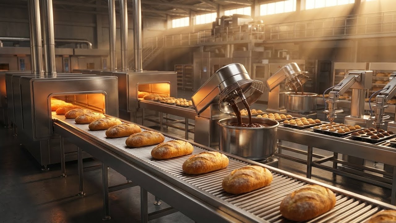 Inside the Mega Bakery Factory — How Cakes, Cupcakes & Bread Are Made at Massive Scale
