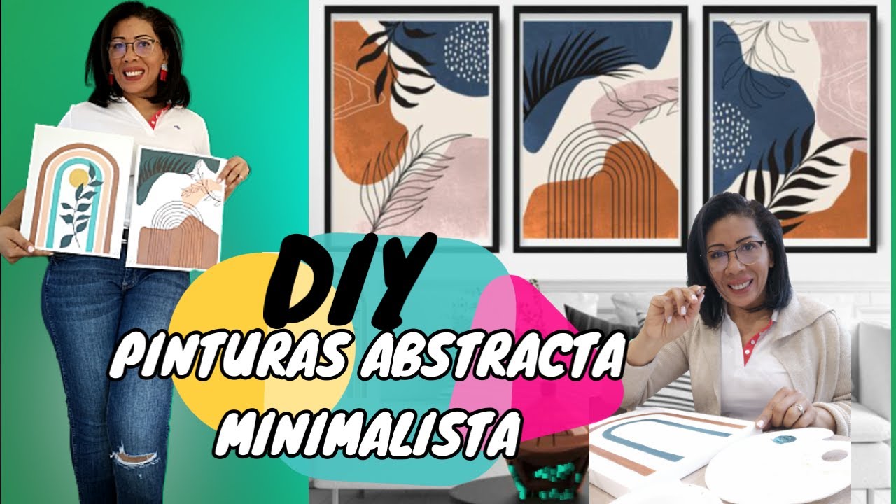CUADROS  ABSTRACTOS PARA PRINCIPIANTES. PINTURA FACIL. HAZLO PASO A PASO SIN EXPERIENCIA. DIY PEINT