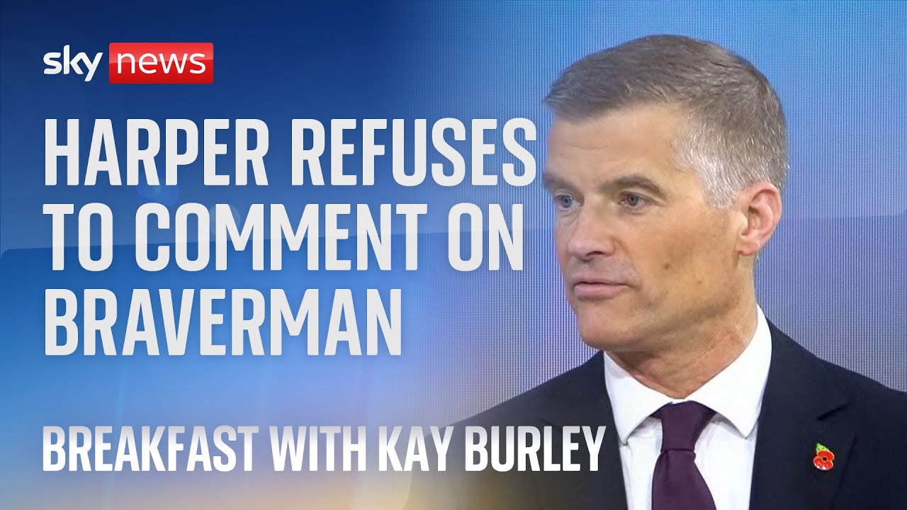 Mark Harper refuses to address Suella Braverman's comments about pro-Palestinian protests