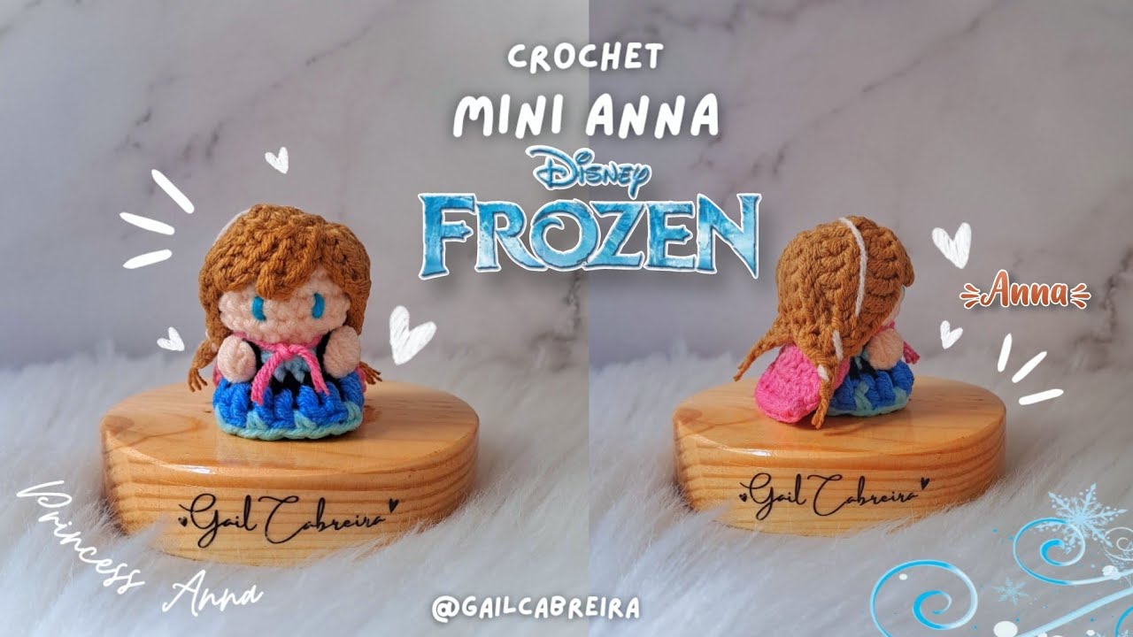 Crochet Mini ANNA from FROZEN ❄️| Disney Princess Anna Amigurumi for keychain