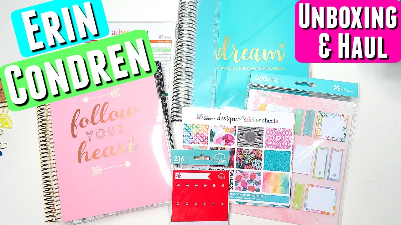 Erin Condren Life Planner 2017 |  UNBOXING & HAUL, flip through