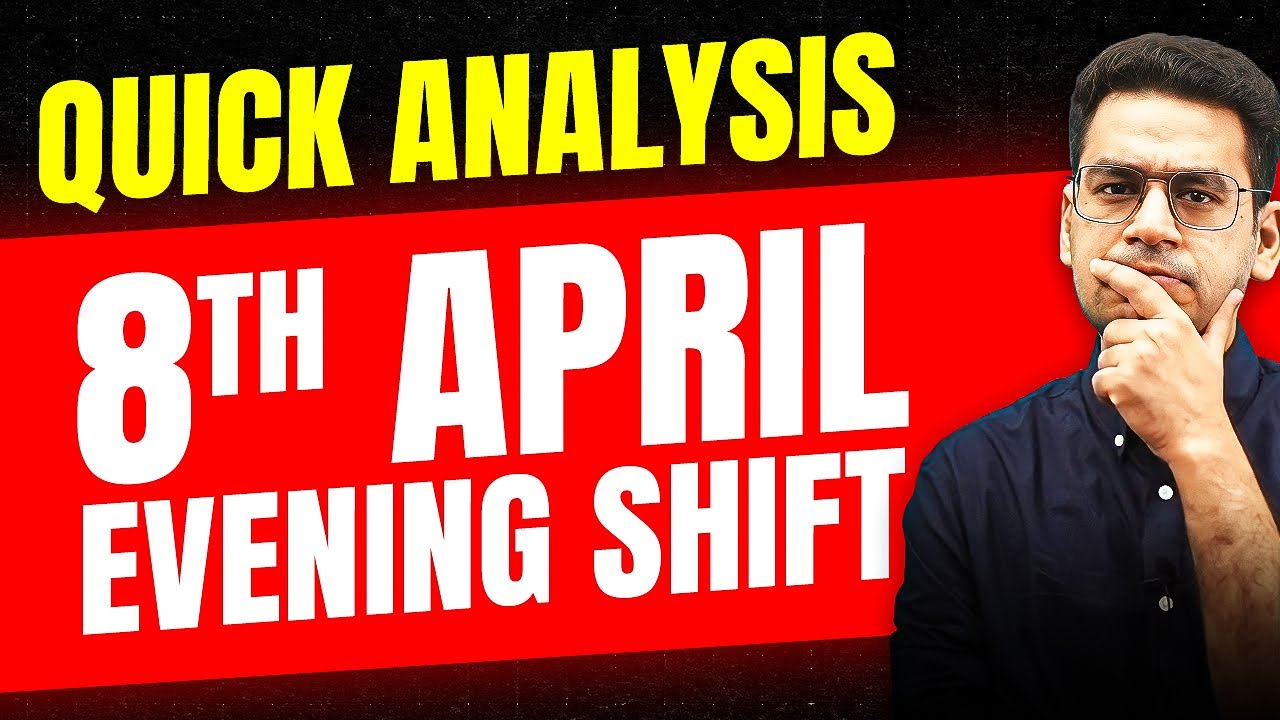 JEE Main 2025 | 8th April Evening Shift Analysis in 90 seconds | MathonGo | Anup Sir