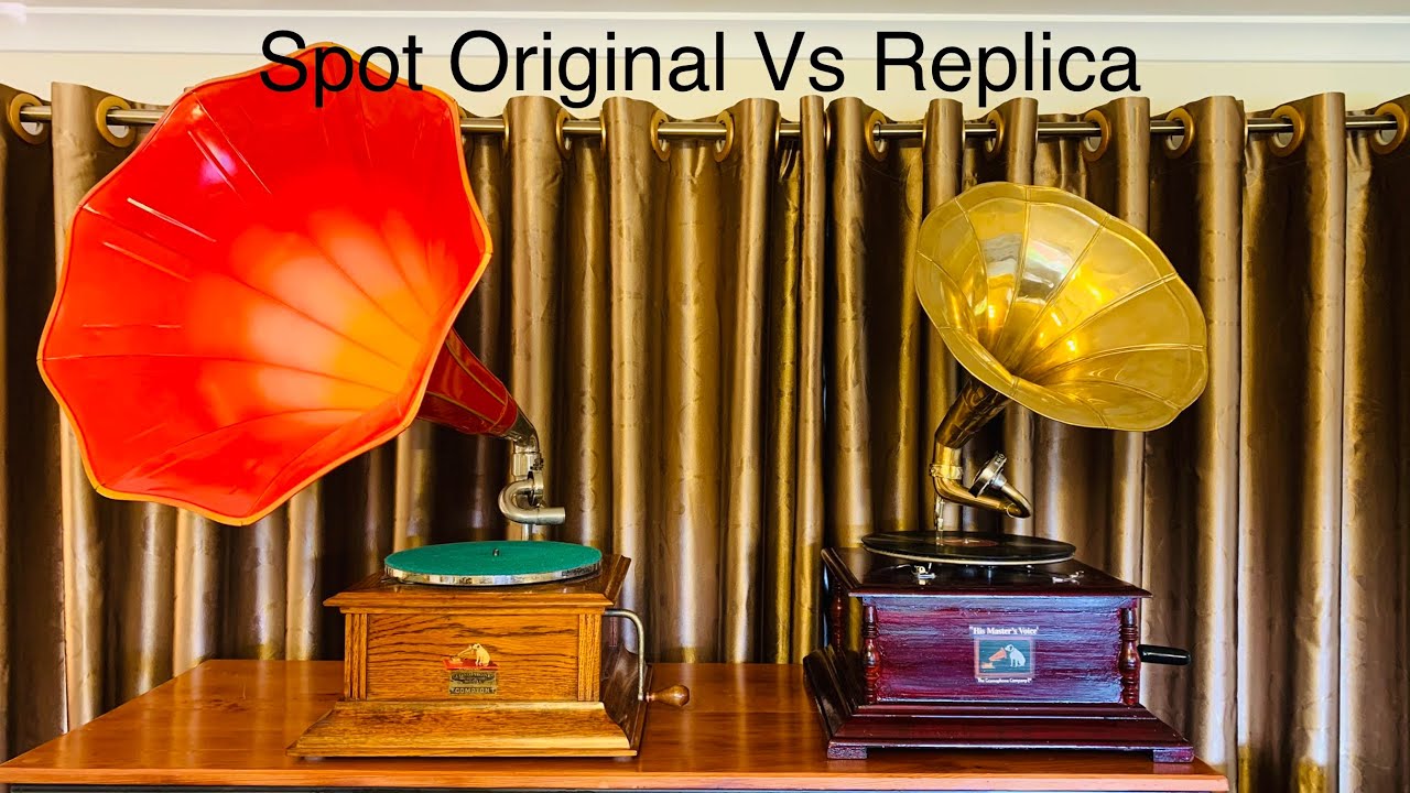 How To Spot A Fake Gramophone His Masters Voice การดู เครื่องเล่นแผ่นคลั่ง โบราณ เบื้องต้น