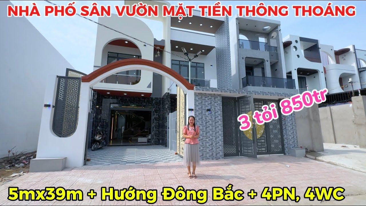 🏠NHÀ PHỐ SÂN VƯỜN MẶT TIỀN THÔNG THOÁNG | 5mx39m gần chợ Bình Chánh 