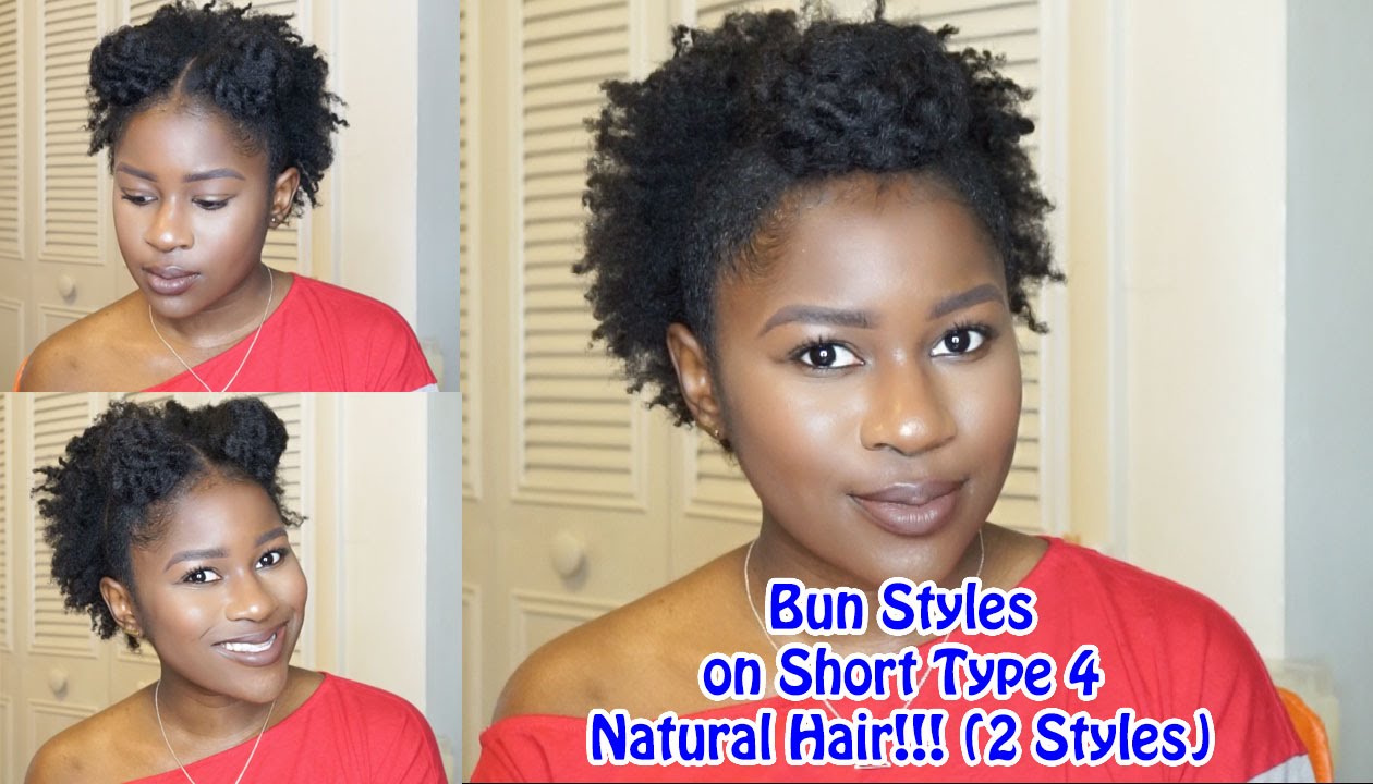 Bun Styles on Short Type 4 Natural Hair!!!(2 Styles)|Mona B.