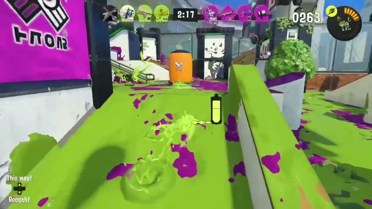 Swig main uses the Planetz Big Swig Roller for the first time! #splatoon3 #splatoon