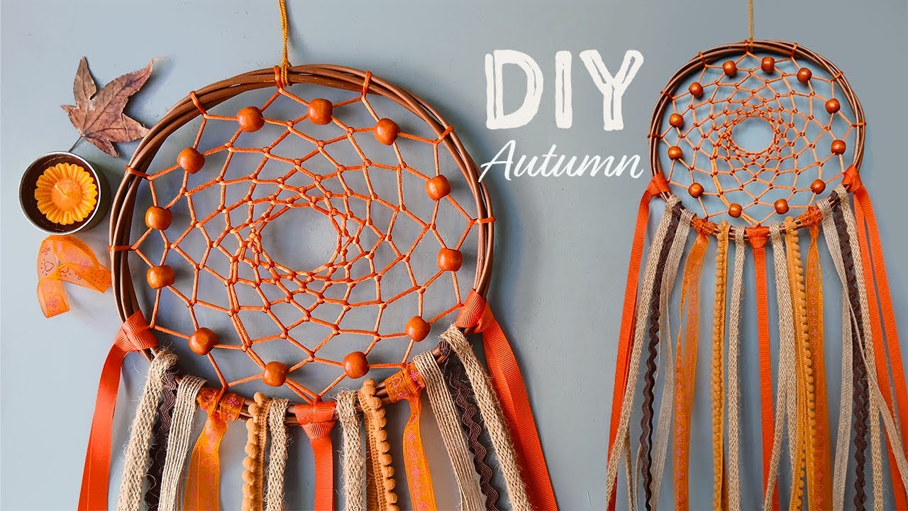 DIY COMO HACER UN ATRAPASUEÑOS OTOÑAL paso a paso | How to Make an Autumn Dreamcatcher Step by Step!