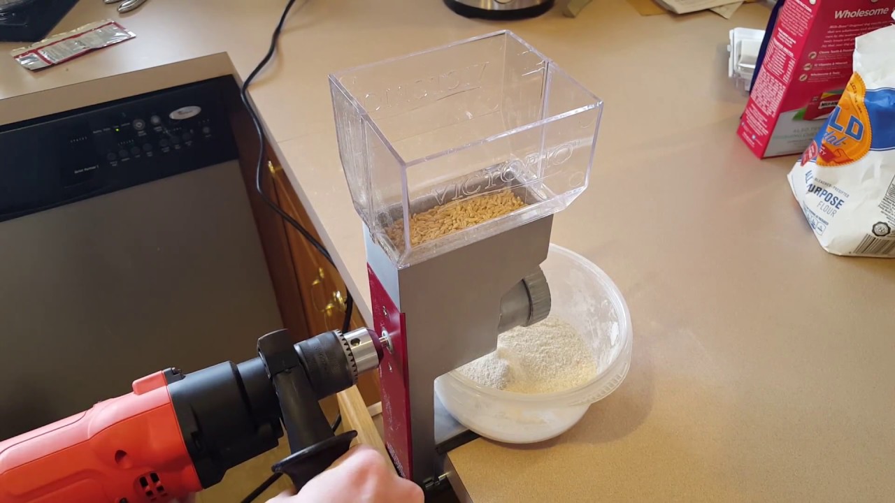 Super-charging my Victorio Deluxe Grain Mill for Faster Flour