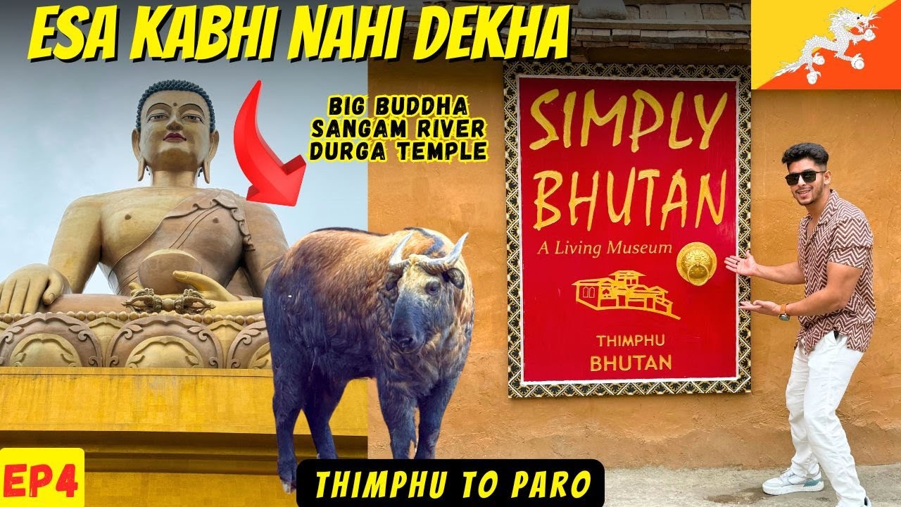Bhutan Ka National Animal 🇧🇹 SHOCKING Day Big Buddha, Monastery & Thimphu to Paro Full Journey