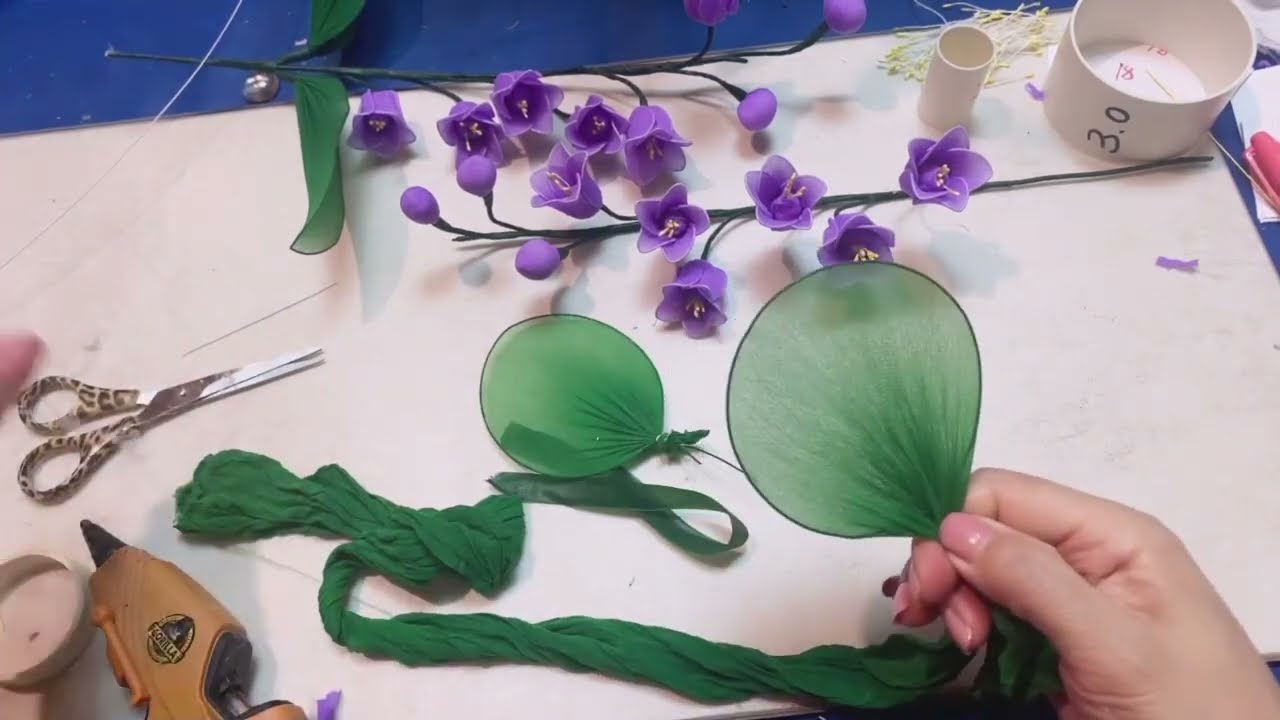 How to Make Handmade Silk Mesh Flower Lily of the Orchid鈴蘭花