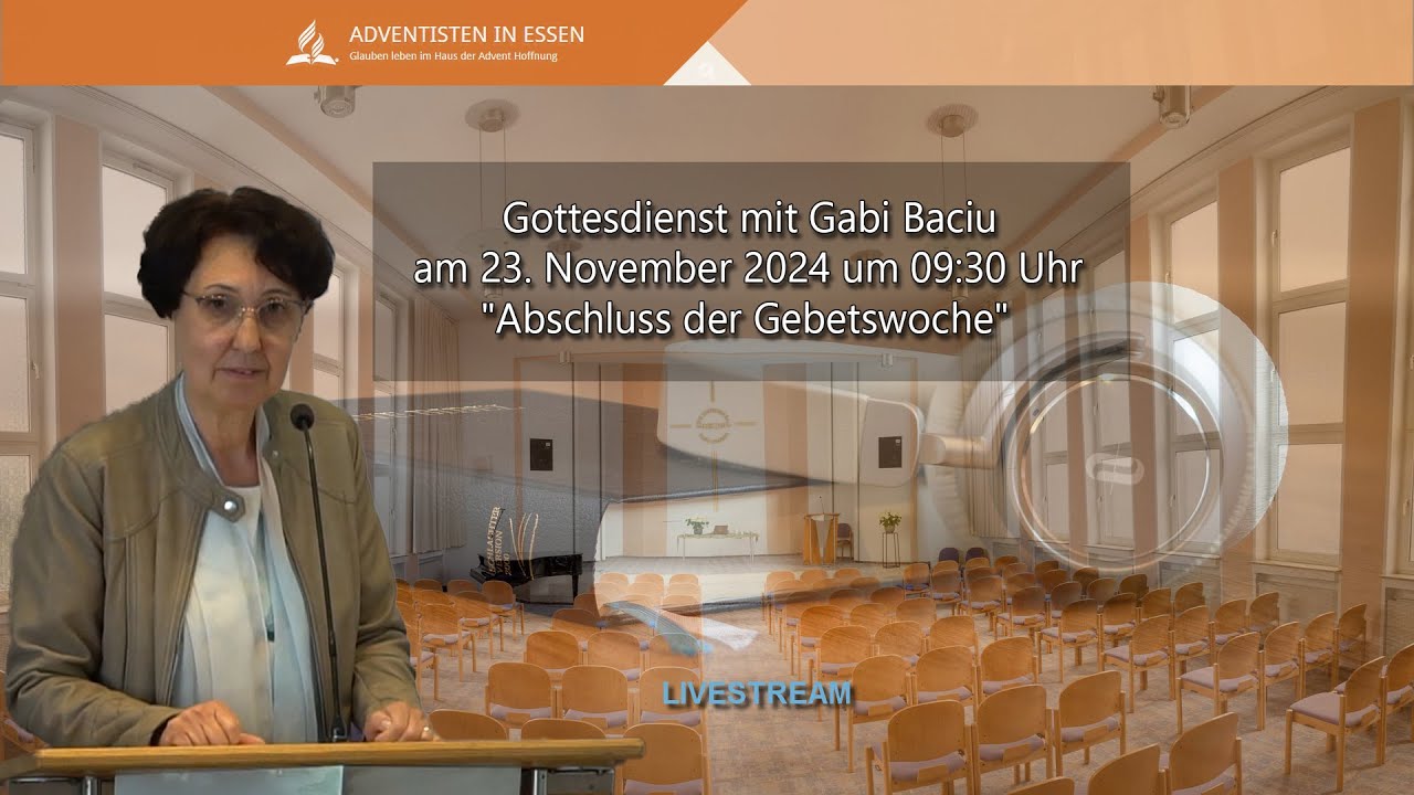 Gottesdienst mit Gabi Baciu am 23. November 2024 um 09:30 Uhr