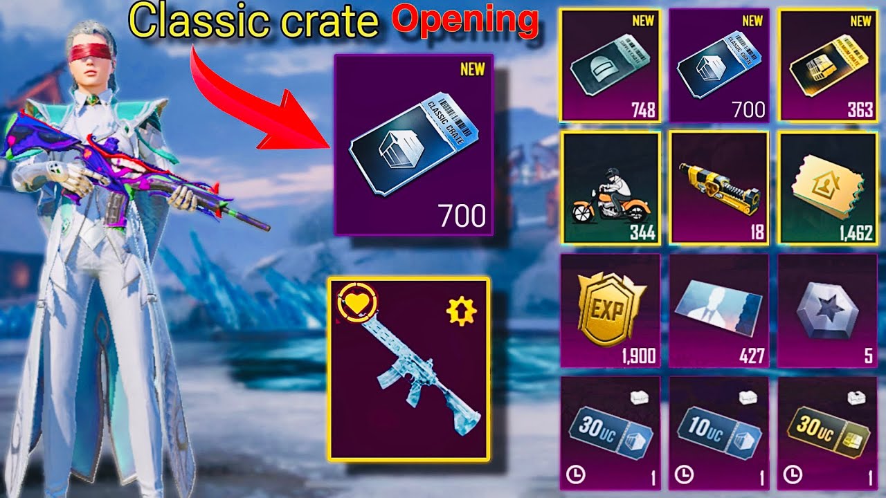 new premium crate opening pubg mobile I got M416 glacier❄️with 700 Classic crate opening 👊😂 