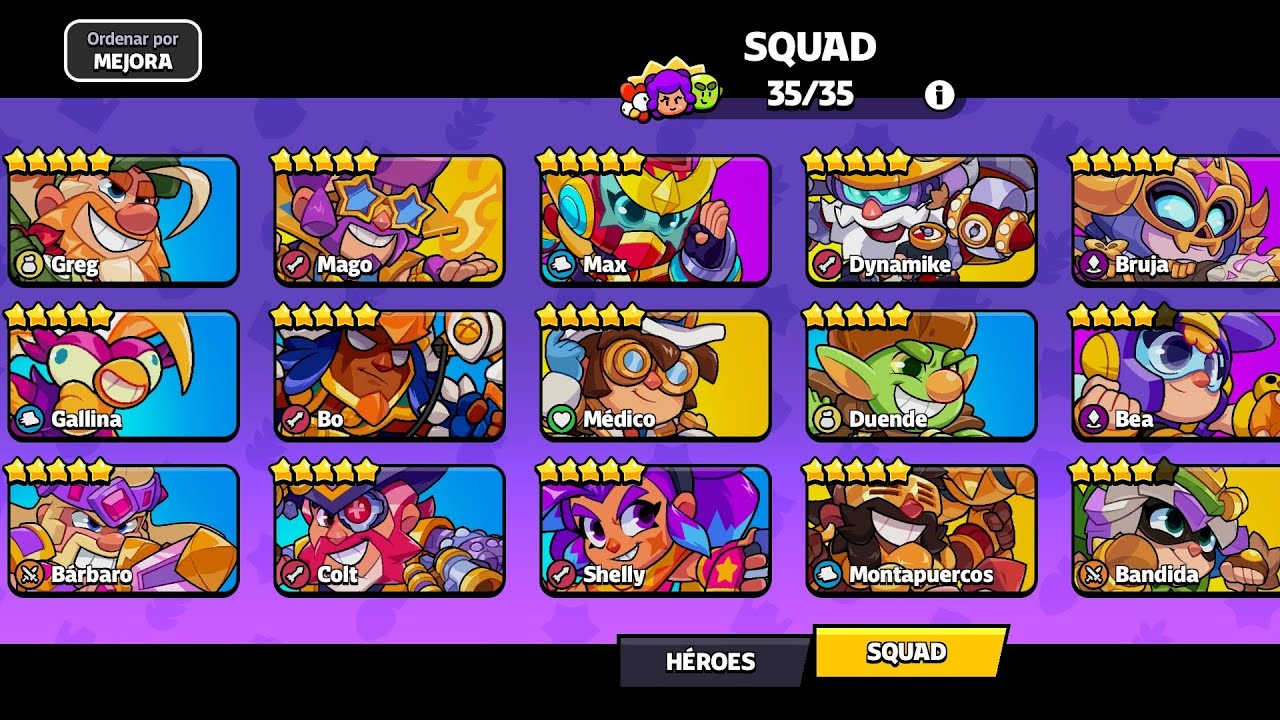 Consigo a mí 13° personaje en modo DEFINITIVO y gano partidas en SQUAD BUSTERS.
