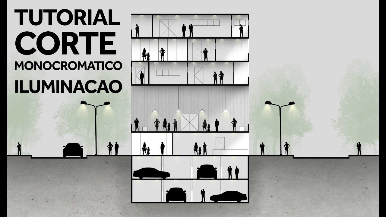 Como fazer um CORTE arquitetônico com Photoshop e Sketchup | TUTORIAL