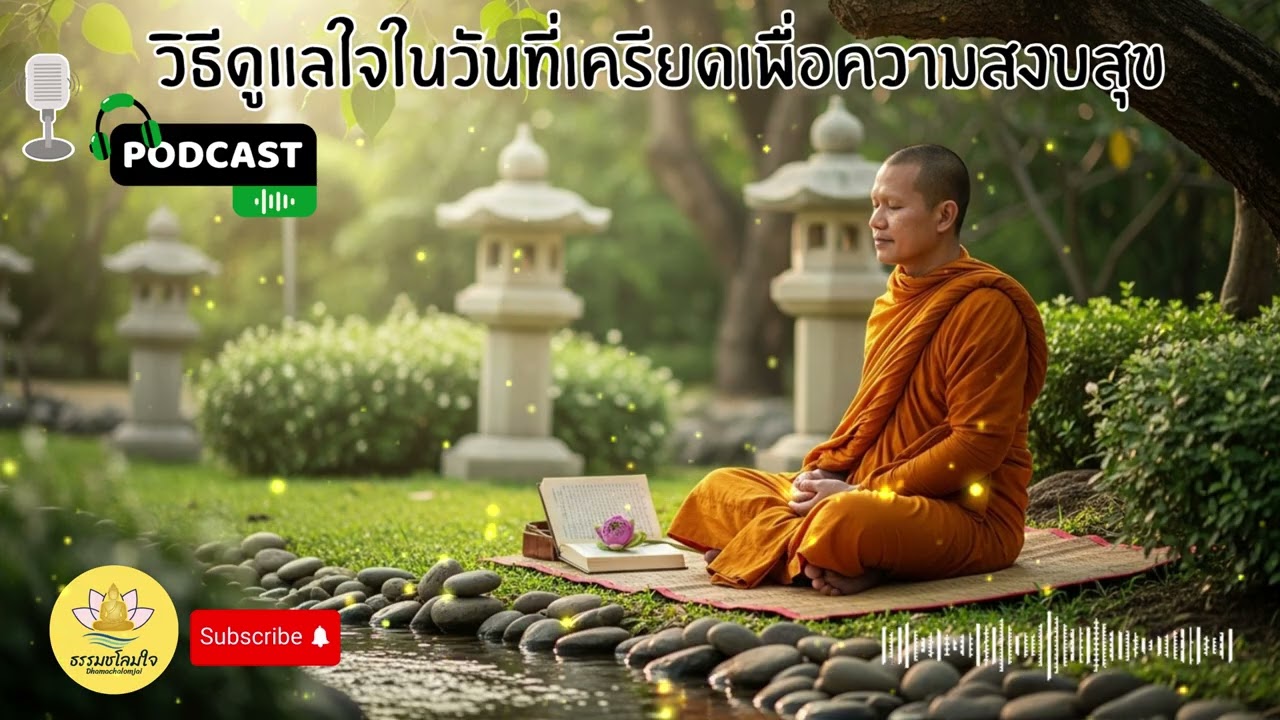 ธรรมะปลอบใจ วิธีดูแลใจในวันที่เครียดเพื่อความสงบสุข [ธรรมชโลมใจ]