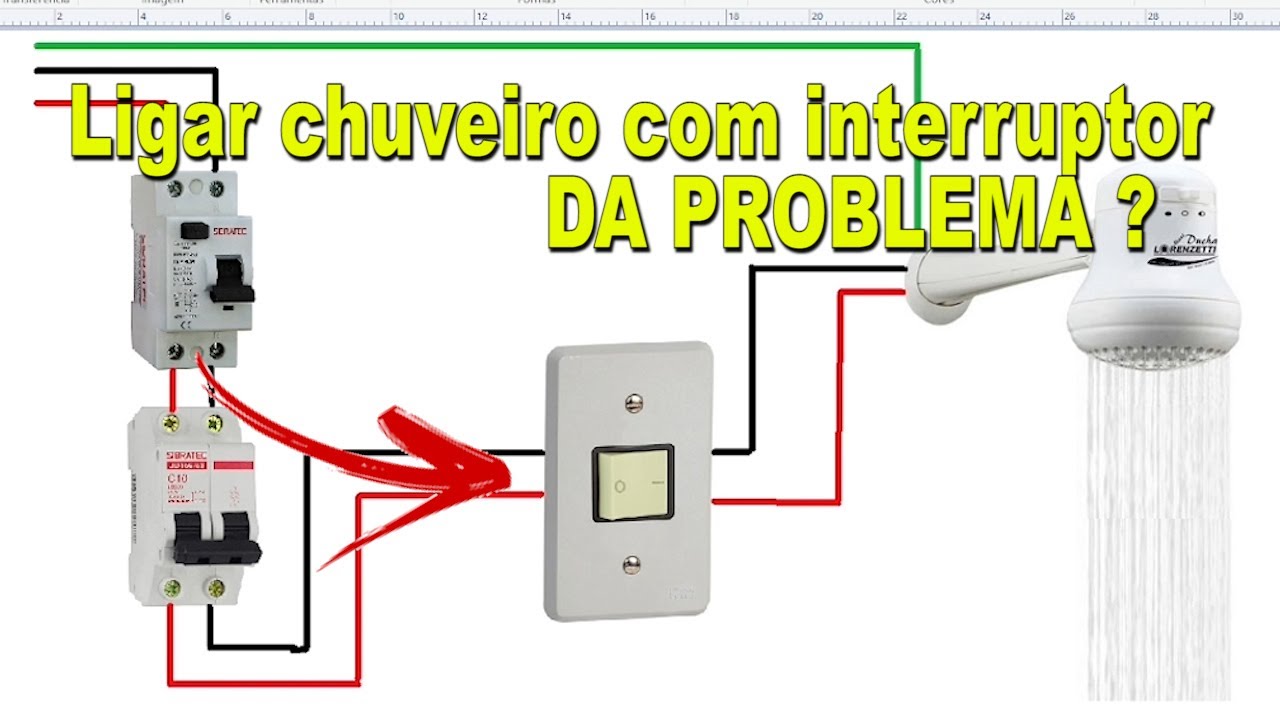Ligar chuveiro com interruptor DA PROBLEMA ?