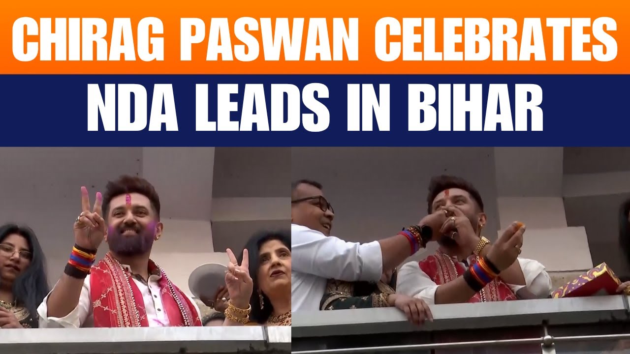 Chirag Paswan Celebrates LJP Leads | NDA Set For Historic Bihar Win 2025 | News9