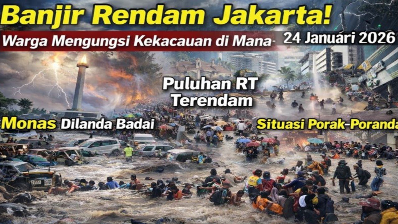 JAKARTA GEMPAR HARI INI BANJIR MELUAS, WARGA PANIK