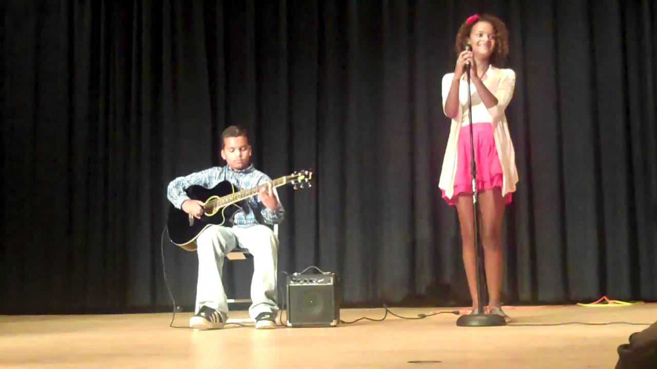 Blackbird by The Beatles performed by Zac and Gabbie @ Middle School Talent Show