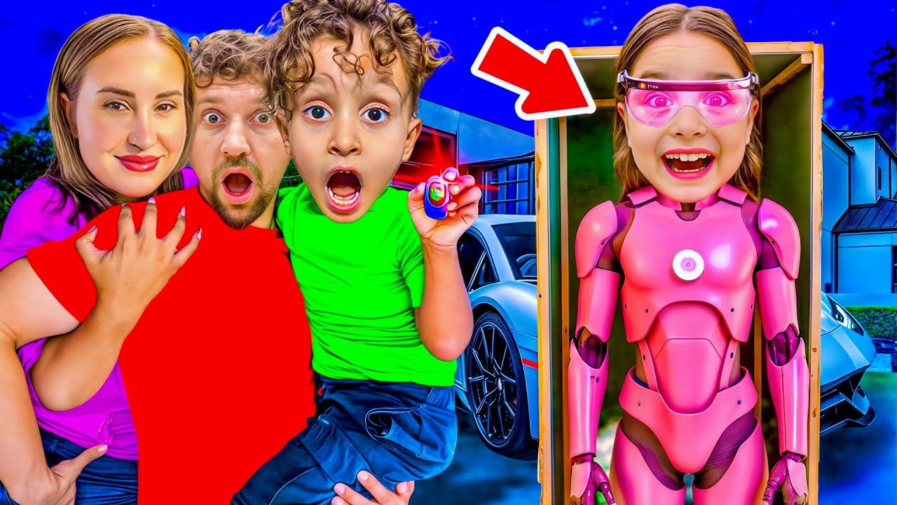 GECE EVİMİZE PEMBE ROBOT GELDİ !! EYVAH ROBOT KONTROLDEN &Ccedil;IKTI !! KUZEY ELİF KORKTU !!