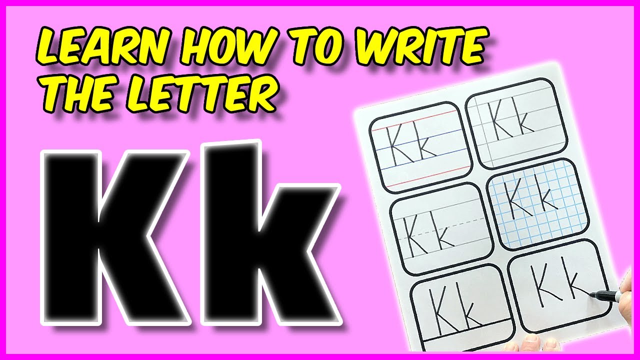 Learn How to Print The Alphabet Letter K | Alphabet Handwriting Tutorial | Uppercase Lowercase K