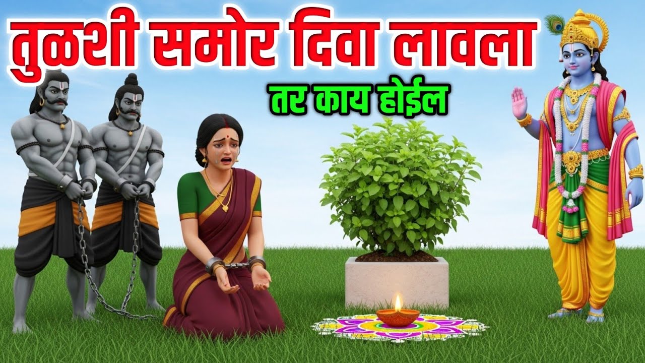 तुळशीच्या झाडासमोर दिवा लावल्याने काय फायदे होतात? | Tulsi Puja Importance in Marathi #tulsi 