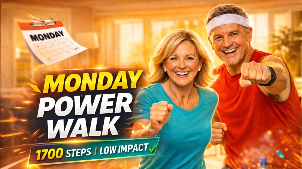 Monday Power Walk | 1700 Steps in 14 Min | Low Impact Energy Boosting Workout at Home 💥
