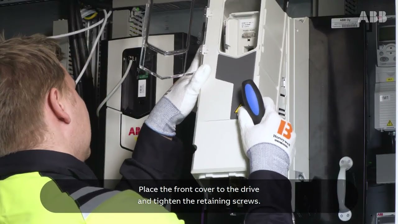 Replacing the auxiliary cooling fan  ACS580, ACH580 and ACQ580, IP55 and UL Type 12 enclosed drives
