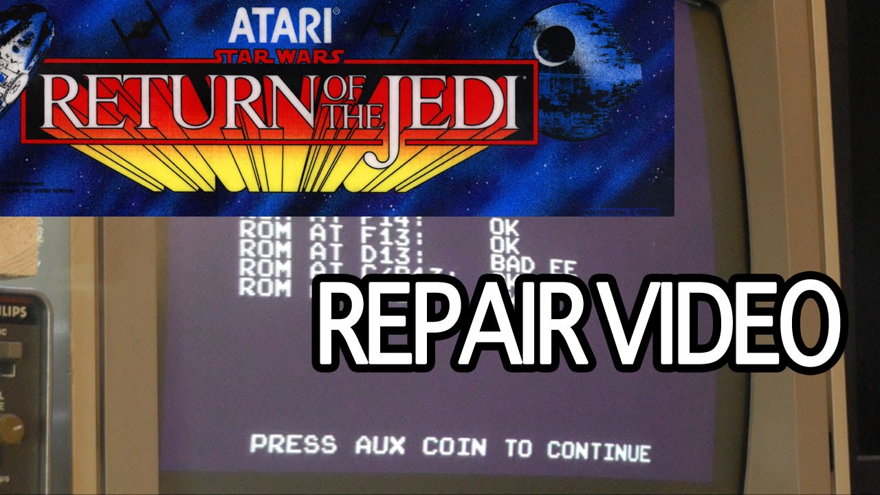 Return Of The Jedi, Atari 1984 Arcade PCB Repair - Bad EPROM