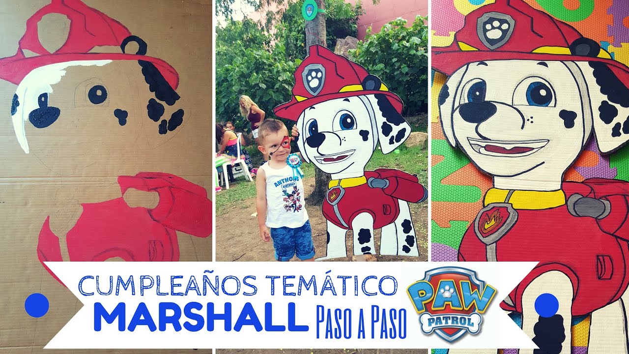 Cumpleaños PATRULLA CANINA / PAW PATROL - Pintar a MARSHALL Paso a Paso