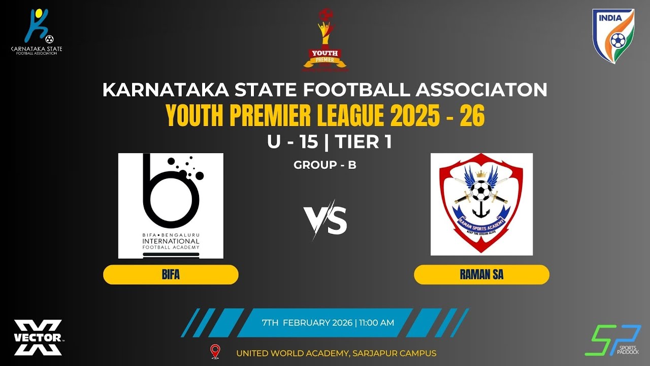 KSFA | YPL 2025 - 26 | U - 15 | TIER 1 | UWA | BIFA VS RAMAN SA | 07.02.26