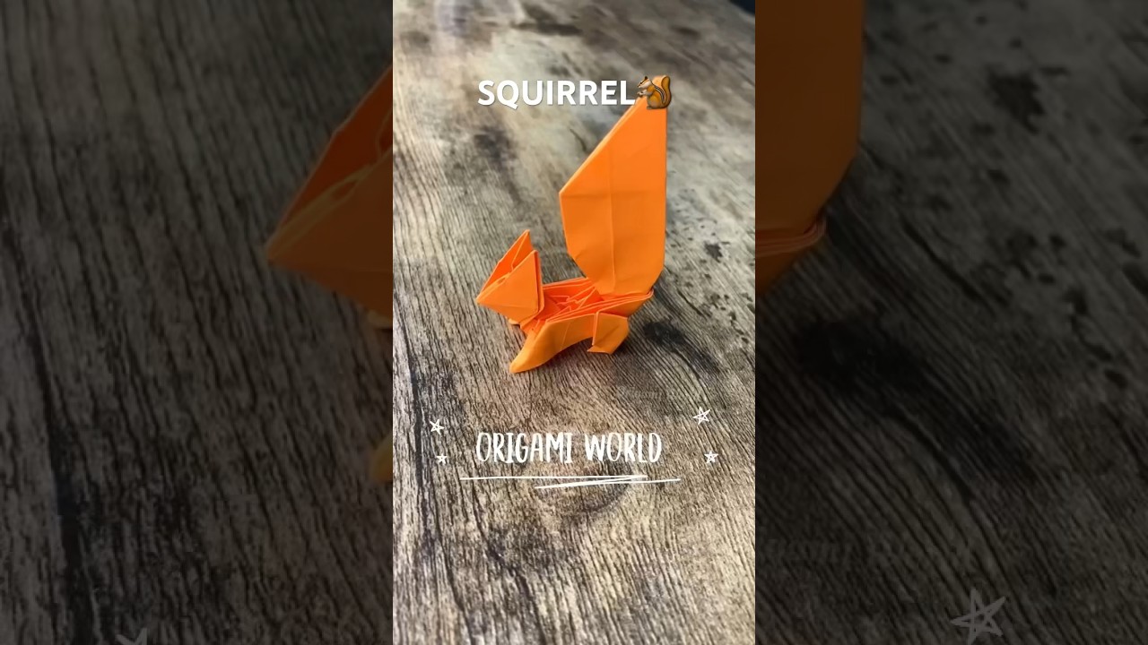 CUTE SQUIRREL ORIGAMI PAPER FOLDING INSTRUCTIONS | HOW TO MAKE SQUIRREL ORIGAMI CRAFT TUTORIAL ART