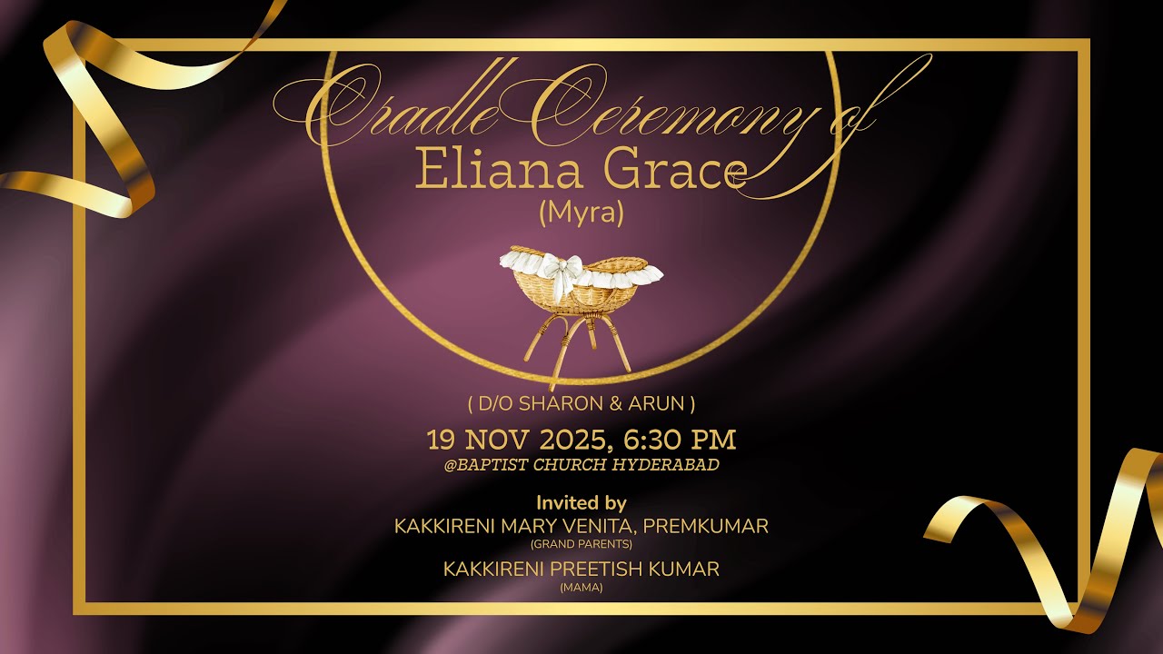 Cradle Ceremony of Eliana Grace l 19 Nov 2025 # Live