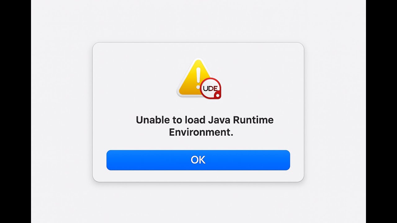 Unable to load Java Runtime Environment  i&ccedil;in  g&ouml;rselleştirilmiş &ccedil;&ouml;z&uuml;m.UYAP Java Hatası Macbook