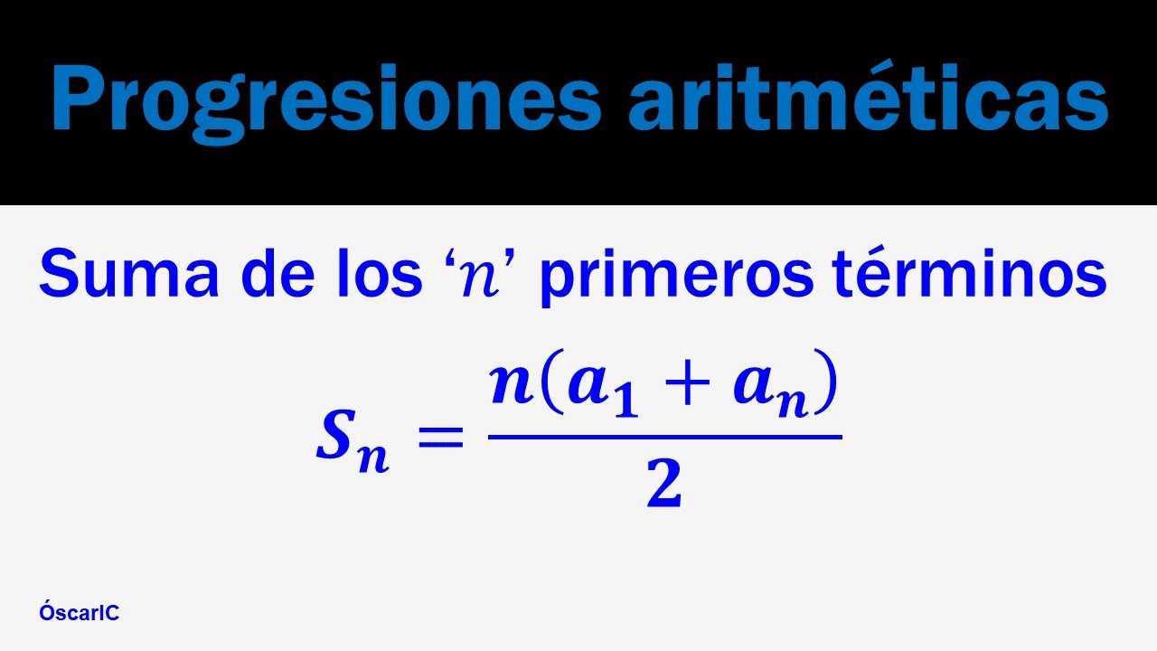 Progresiones aritm&eacute;ticas | Suma de n primeros  t&eacute;rminos |