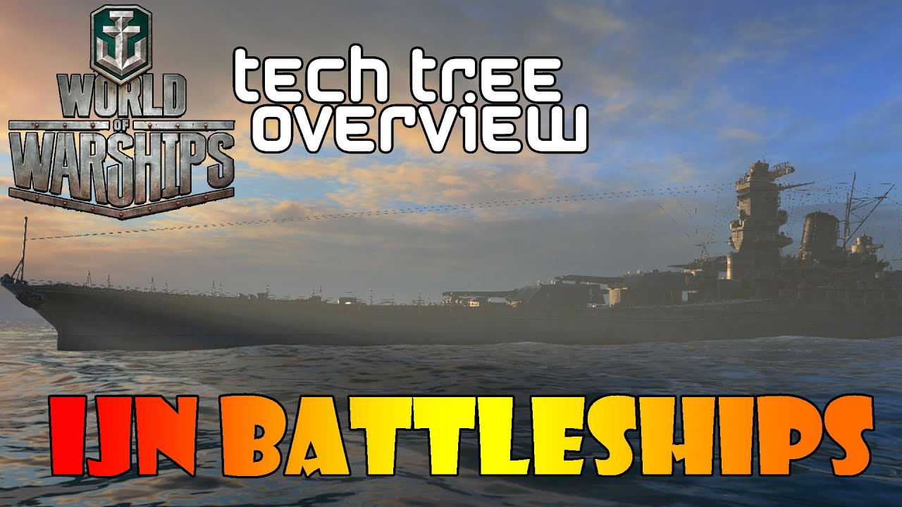 World of Warships - Tech Tree Overview - IJN Battleships