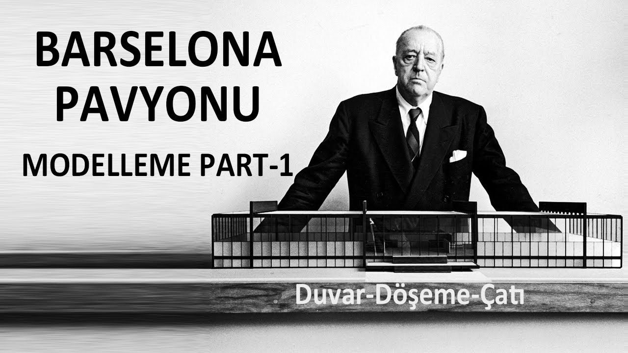 Barselona Pavyonu ◯ Modelleme Part-1, Autocad ve Revit Üzerinden Duvar-Döşeme-Çatı Modellemeleri
