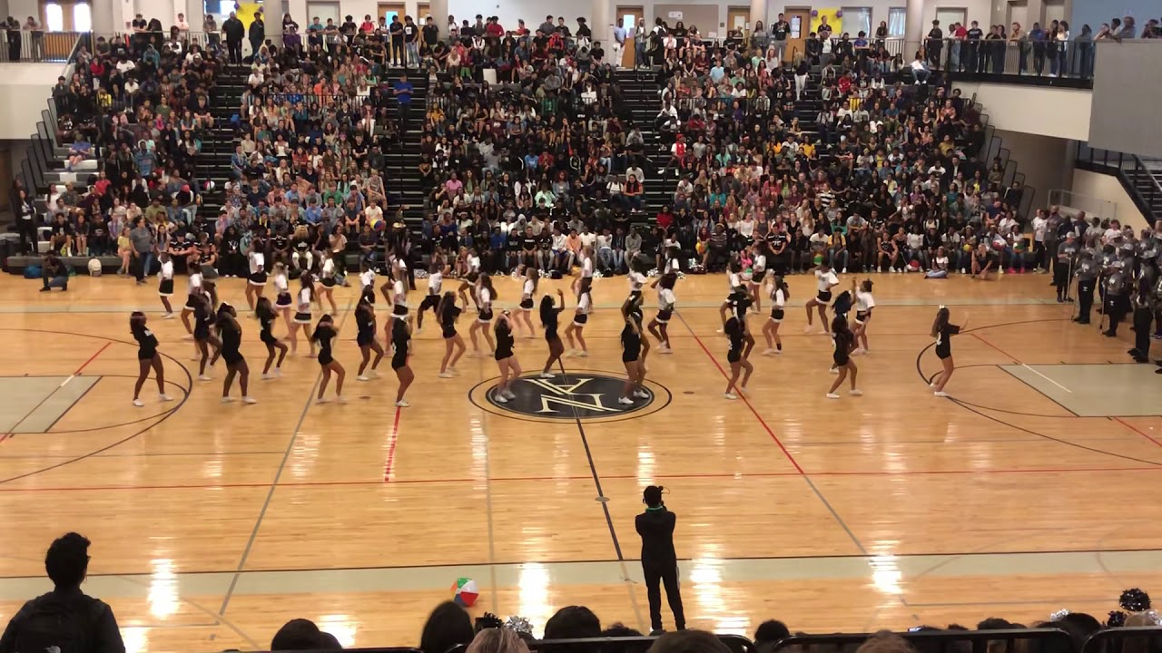 North Atlanta HS Varsity & JV Cheer Routine Homecoming Pep Rally 2018