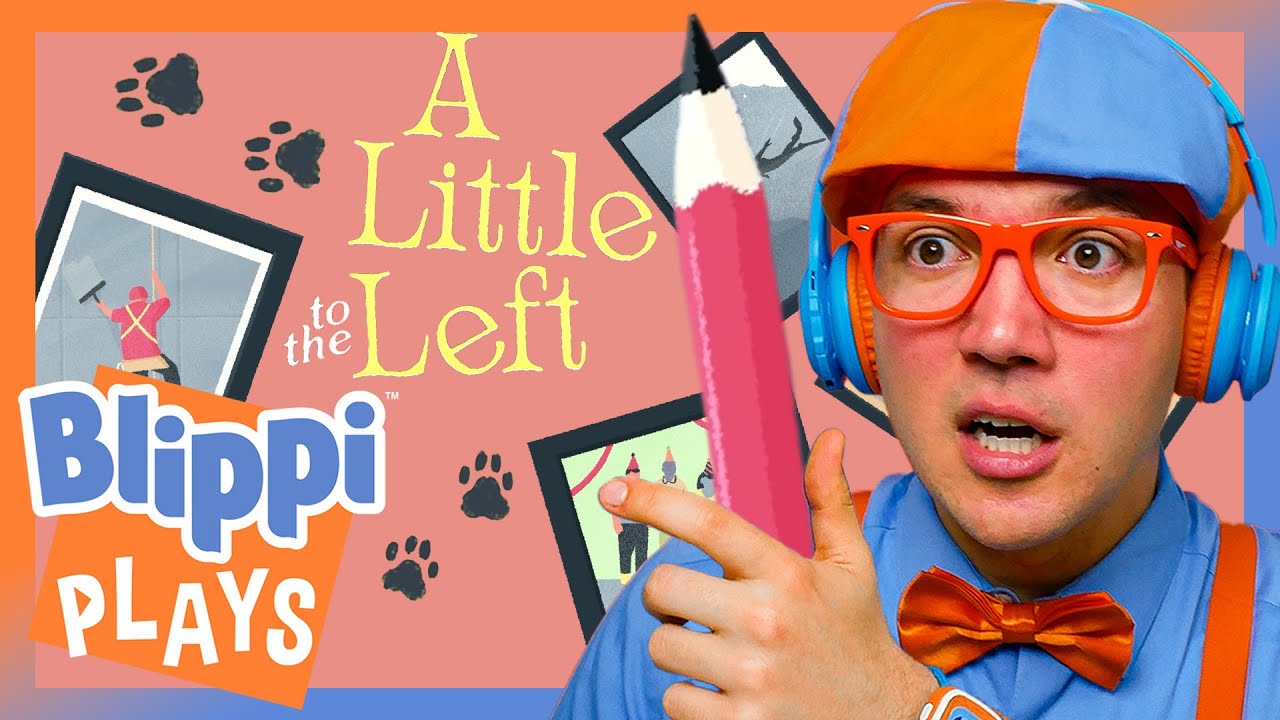Let's Play 'A Little To The Left' with Blippi! | Blippi Plays Video Games for Kids