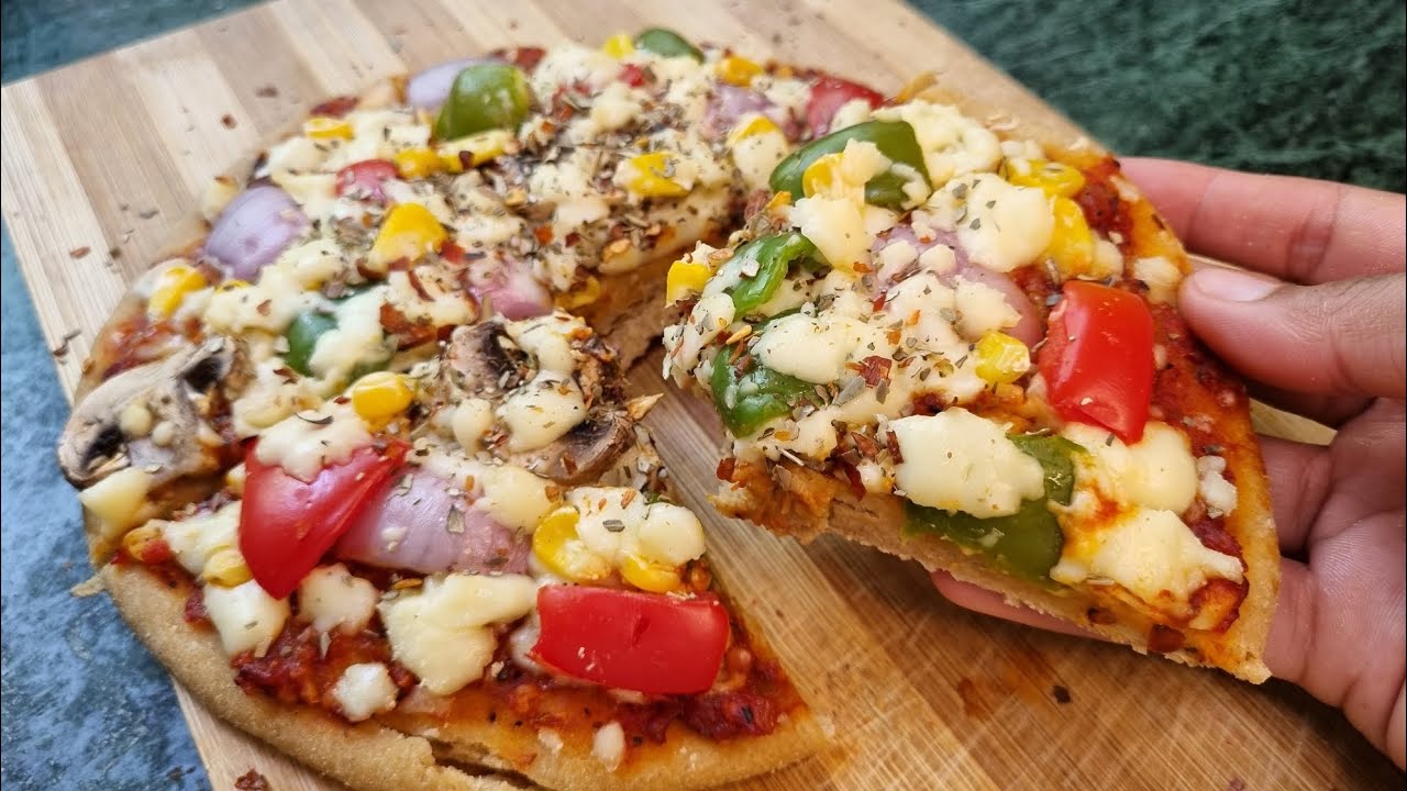 No oven,no yeast and no maida pizza recipe #pizza #viral #youtube #sharmasonalikitchen