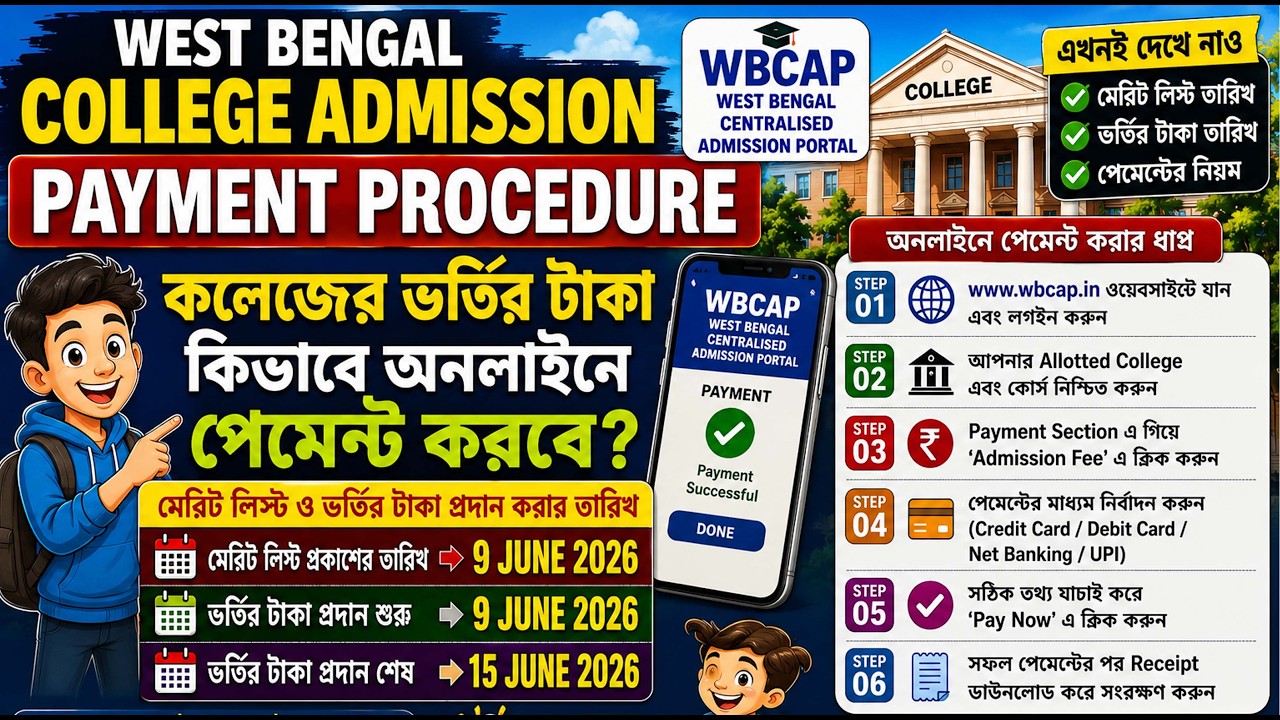 WEST BENGAL COLLEGE ADMISSION PAYMENT PROCEDURE // কলেজের ভর্তির টাকা কিভাবে অনলাইনে পেমেন্ট করবে