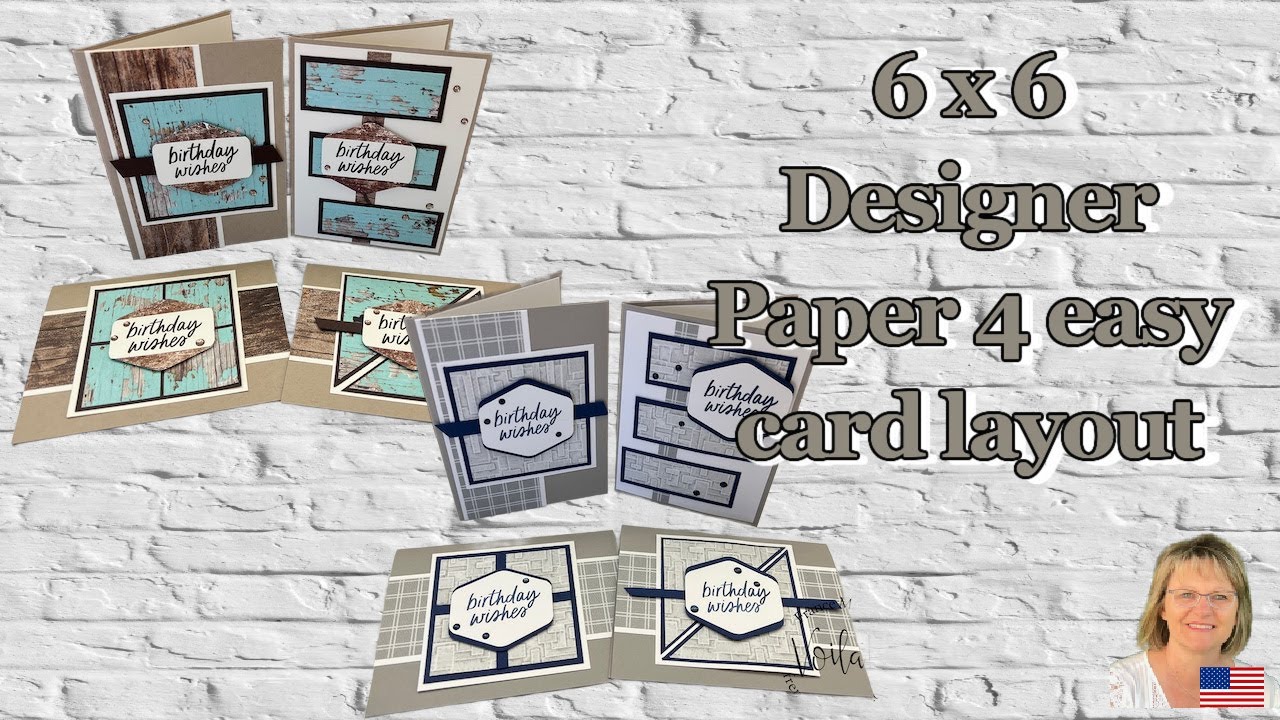 6 x 6 Designer Paper 4 easy card layout