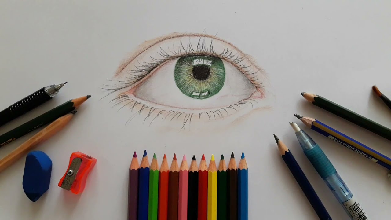 #draw Ucuz kuru boya ile gerçekçi göz nasıl çizdim : How to draw a realistic eye with cheap pencil