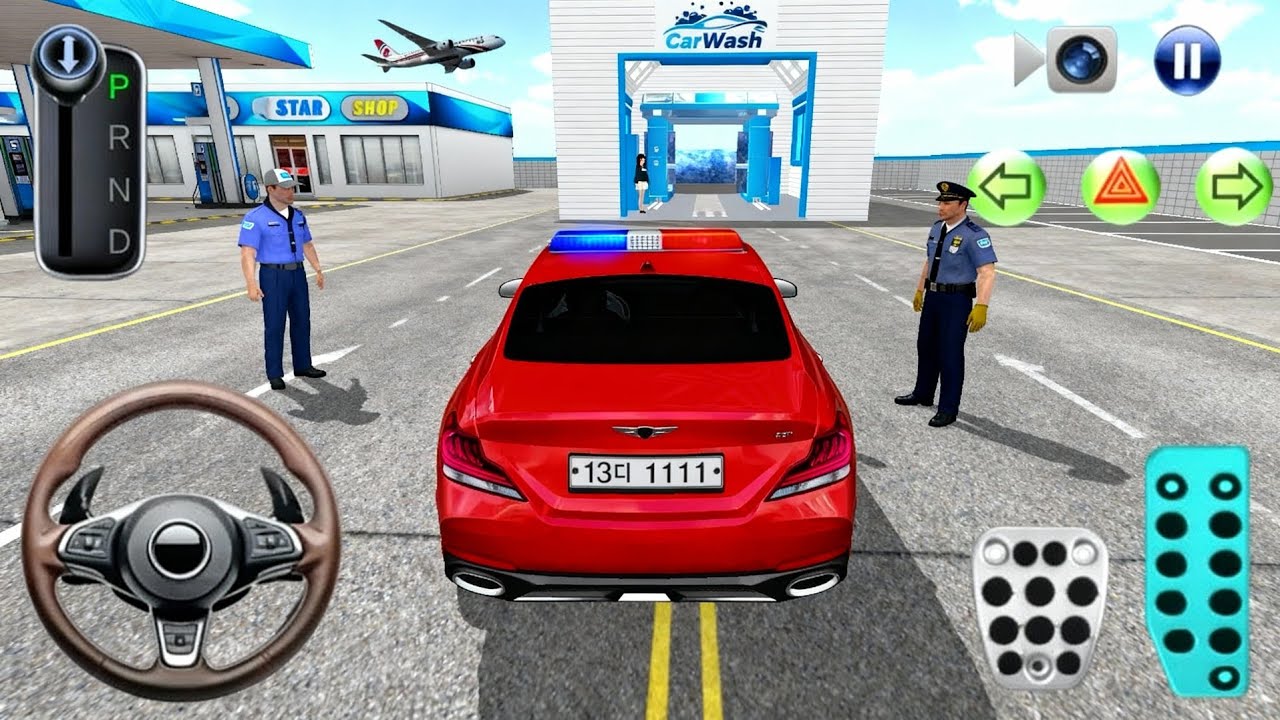 New Red Police Car in Car Wash Station - 3D Driving Class - Best Android ios Gameplay