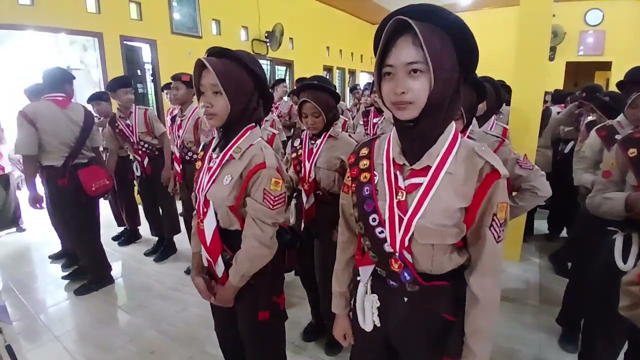 Upacara Pengukuhan Pramuka Garuda oleh Kwarcab Rembang di Kwartir Ranting Pamotan Tahun 2026
