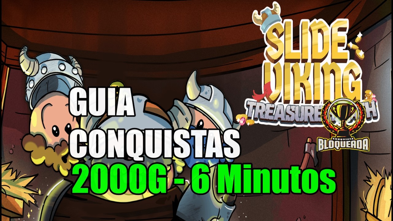🎮 Slide Viking: Treasure's Path | GUIA CONQUISTAS 2000G | EM 6 Minutos 🎮
