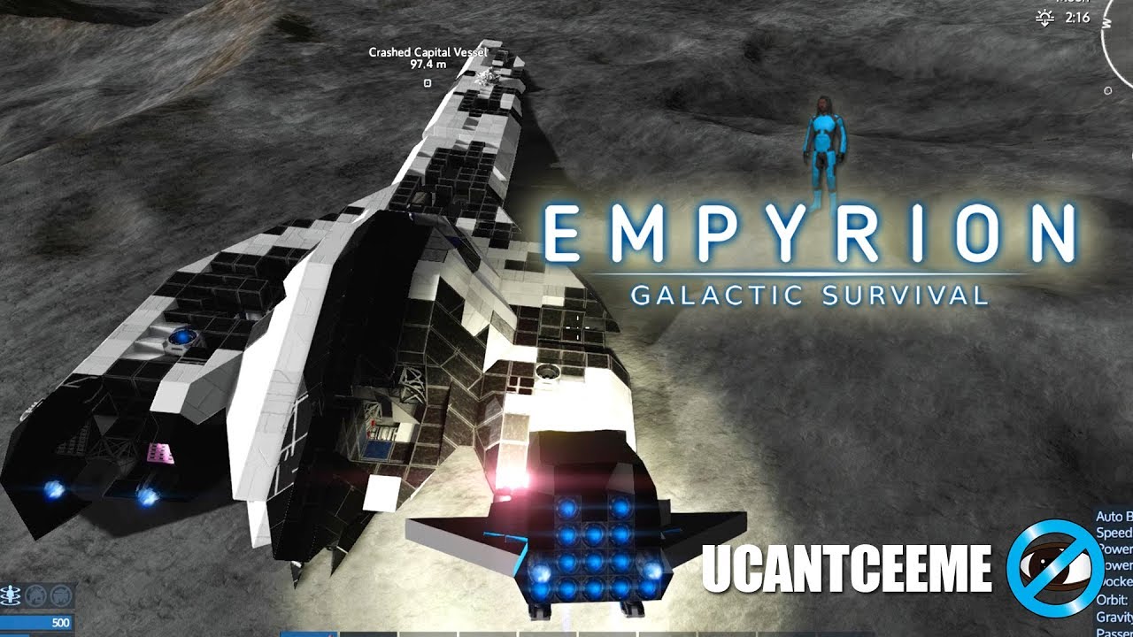 Empyrion Galactic Survival | GREAT LOOTING the MOON CV Capital Vessel | TONS of THRUSTERS | Ep. 26