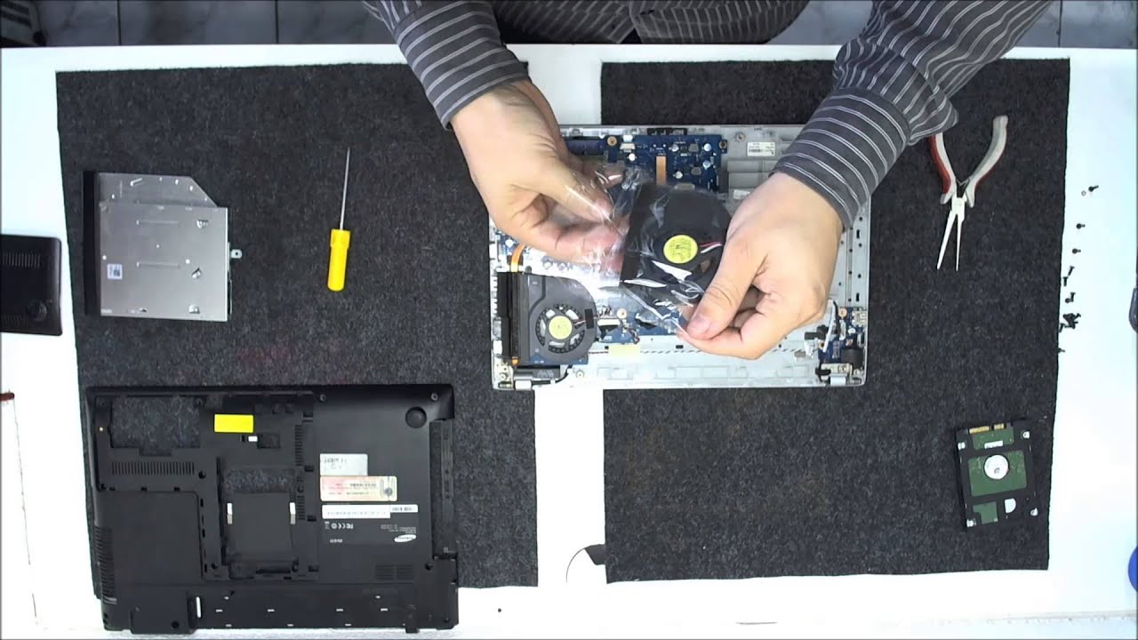 Abrindo o notebook Samsung RV411 e trocando a fan cooler ventoinha